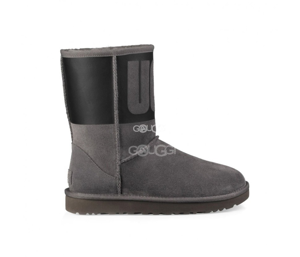 Grey top sparkle uggs