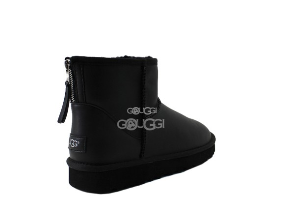 Mini Zip Metallic Black  