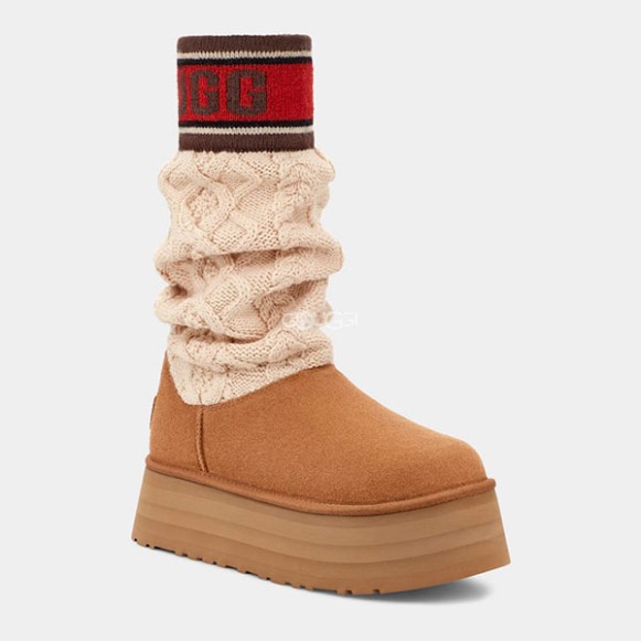 Ugg Classic Sweater Letter Chestnut
