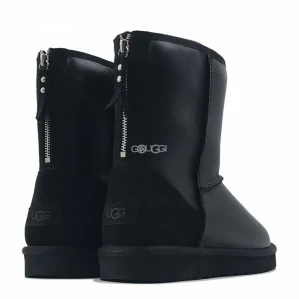 Ugg Mens Classic Short Zip Metallic Black